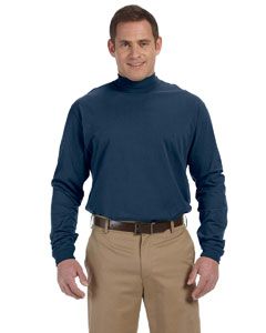 Sueded Cotton Jersey Mock Turtleneck