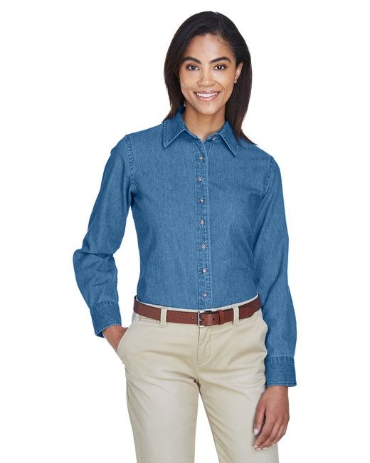 Ladies M550W Long Sleeve Denim Shirt